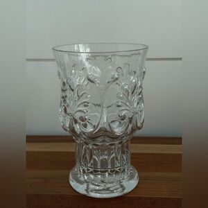 Vintage Adams by Pilgram Glass Fleur de Lis pattern Set of 2